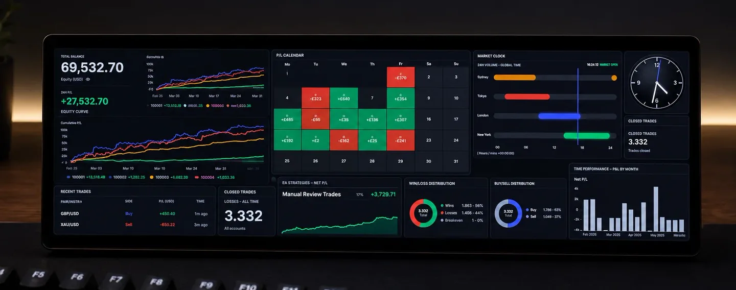 NuvoraSync dashboard in TV Mode — a clean, full-screen performance display for a desk monitor or wall screen.